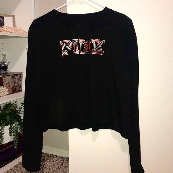 PINK long sleeve crop top - Picture 1 of 2